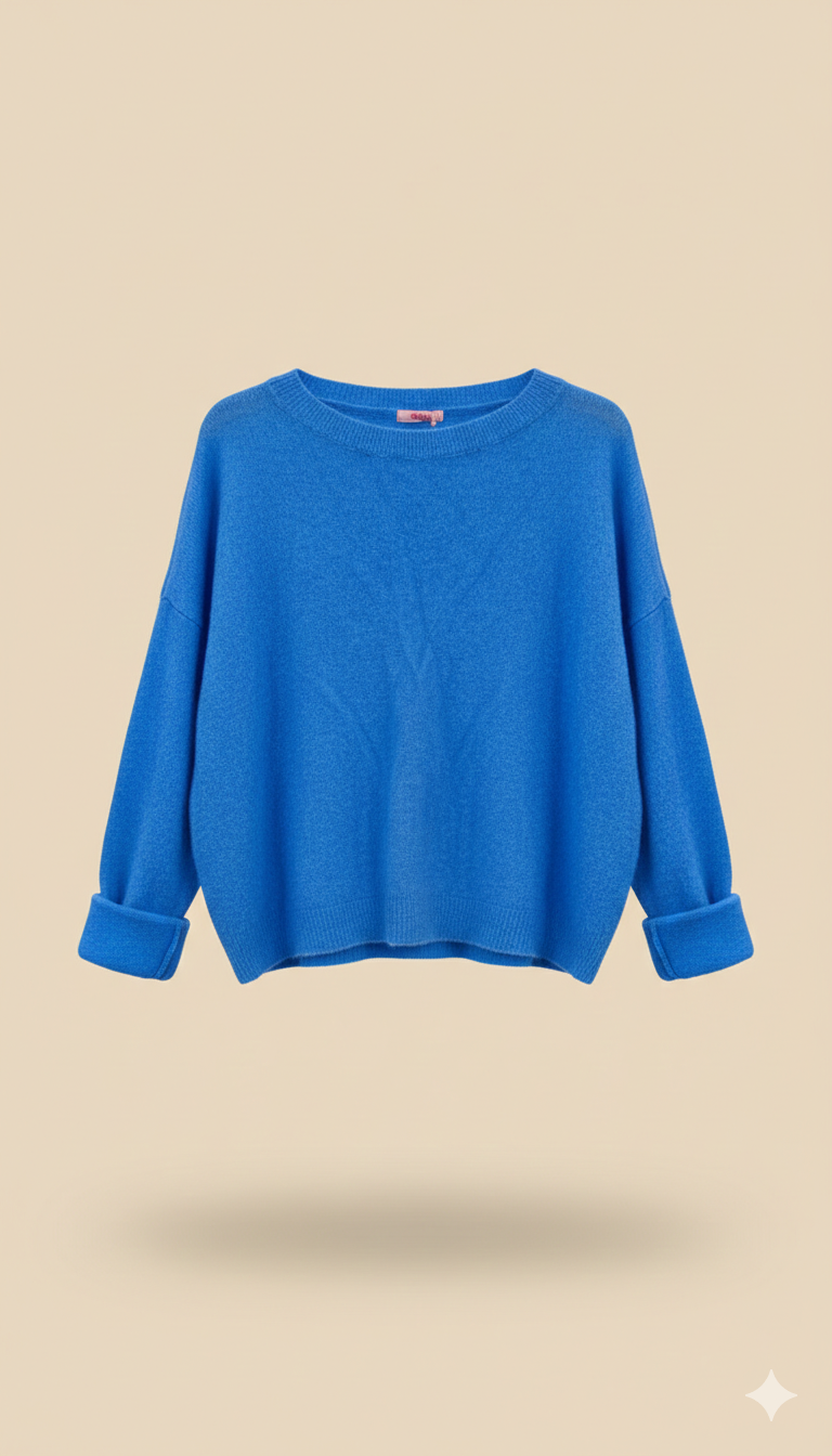 Lässiger Baby Alpaka Krempel Pulli